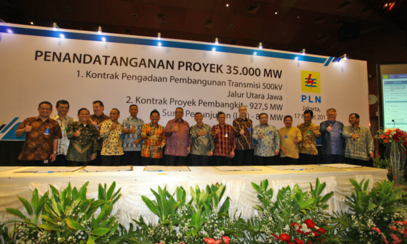 PLN Tandatangani 16 Proyek 35.000 MW Total 21,1 Triliun