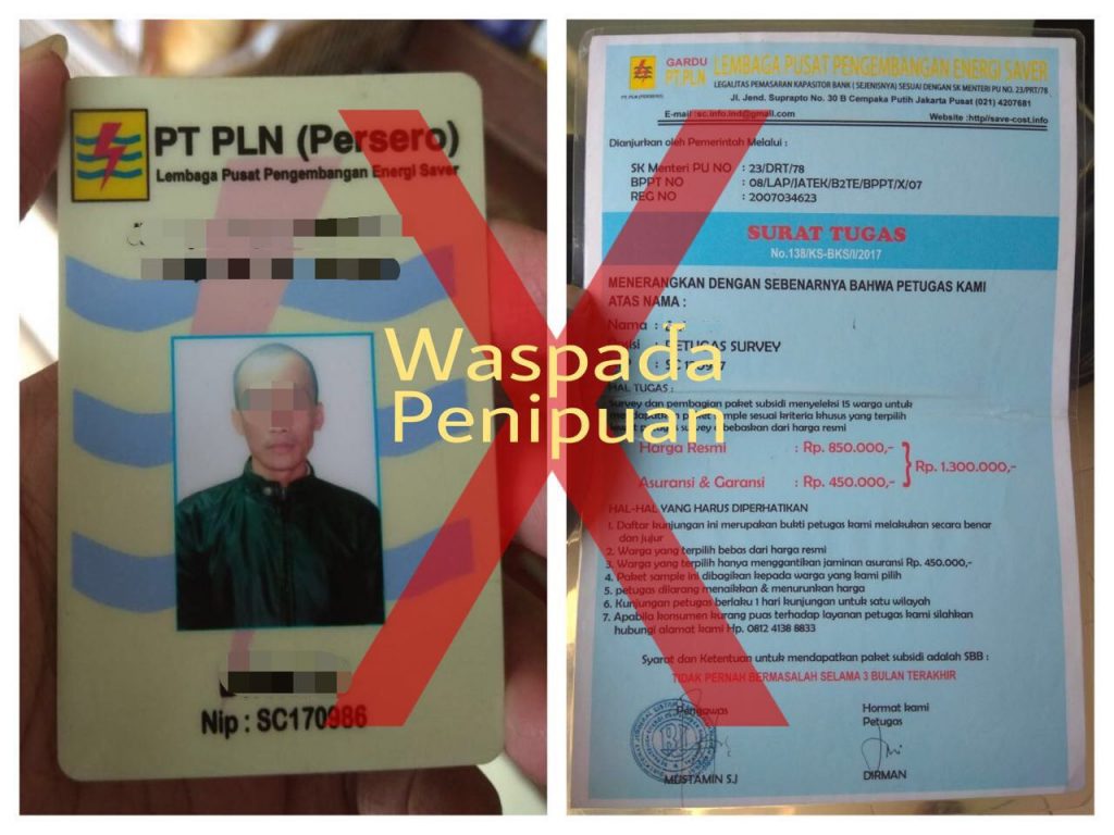 Waspada Penipuan Mengatasnamakan Petugas PLN - PT PLN (Persero)