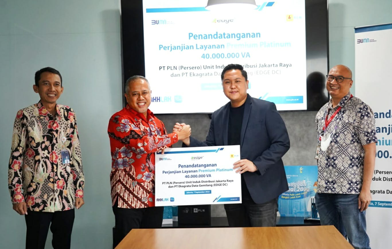 PLN Tambah Listrik Premium 40 MVA Ke Perusahaan Data Center PT PLN 